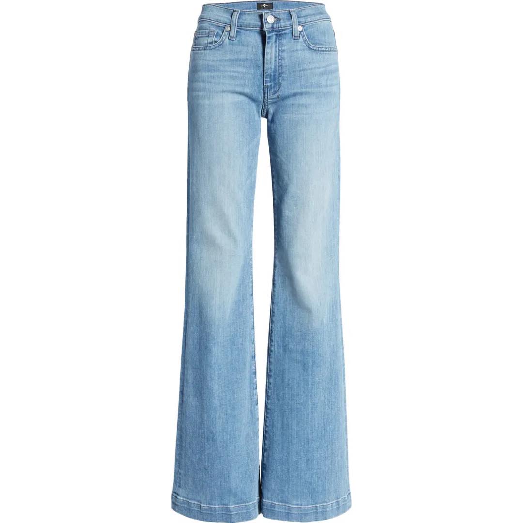 7 For All Mankind Dojo Tailorless Flare Leg Jeans