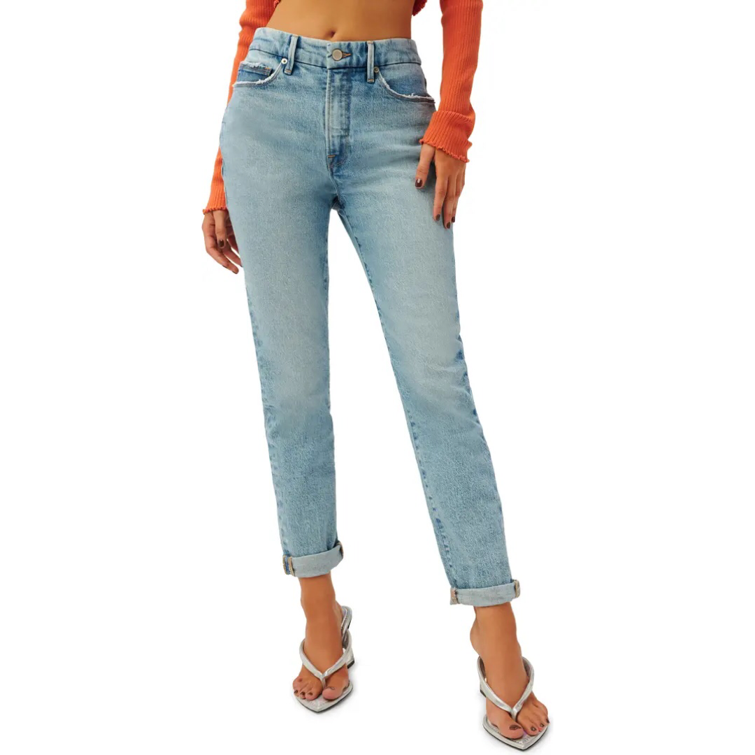Good Girlfriend High Waist Straight Leg Jeans | Good American