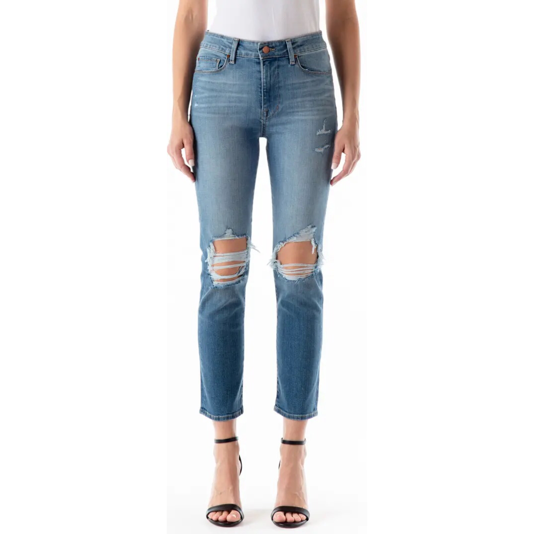 Cher High Waist Crop Ankle Straight Jeans | Fidelity Denim