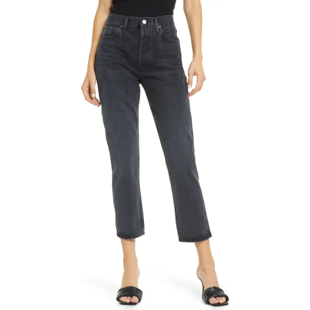 Riley High Waist Crop Straight Leg Jeans | Agolde