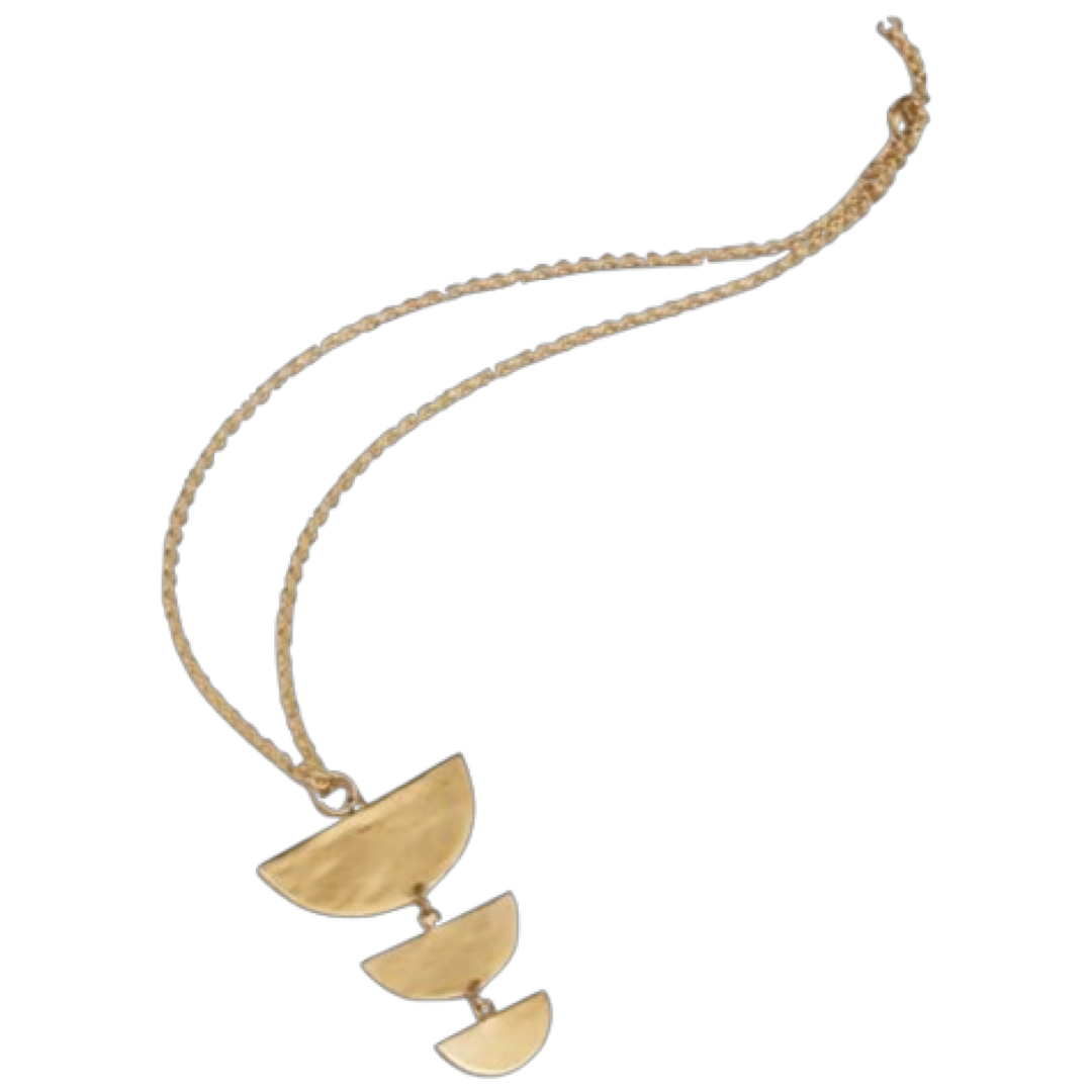 Half Moon Cascading Pendant Necklace | Aureus + Argent