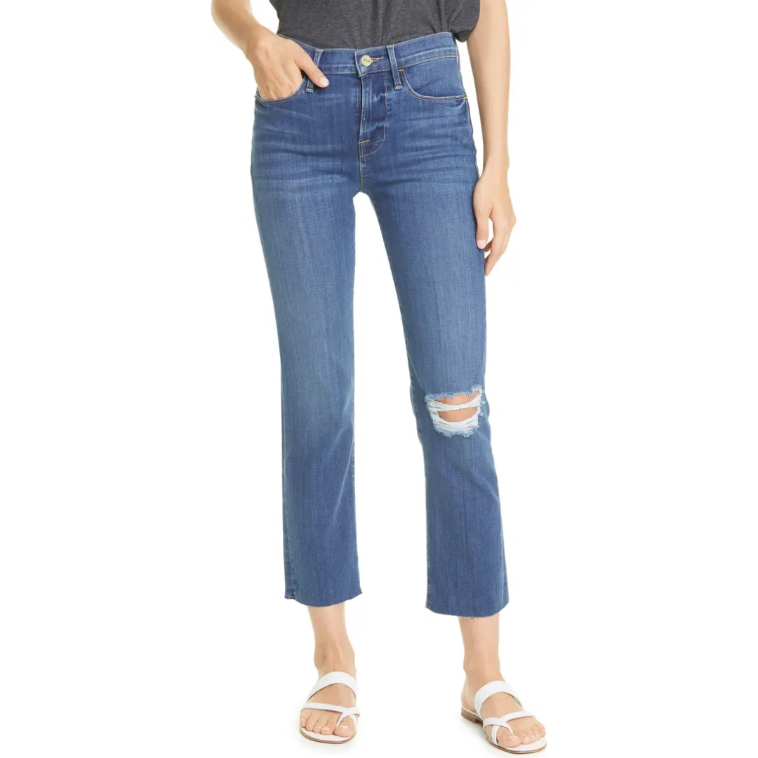 Le High Raw Hem Ankle Straight Leg Jeans | Frame Le High Raw Hem Ankle Straight Leg Jeans | Frame