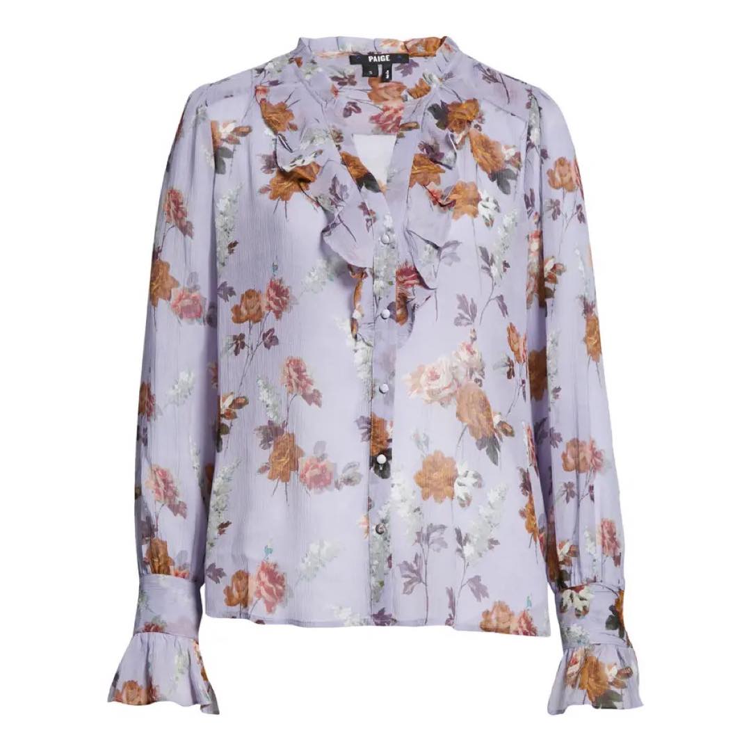 Arianne Long Sleeve Silk Blouse | PAIGE