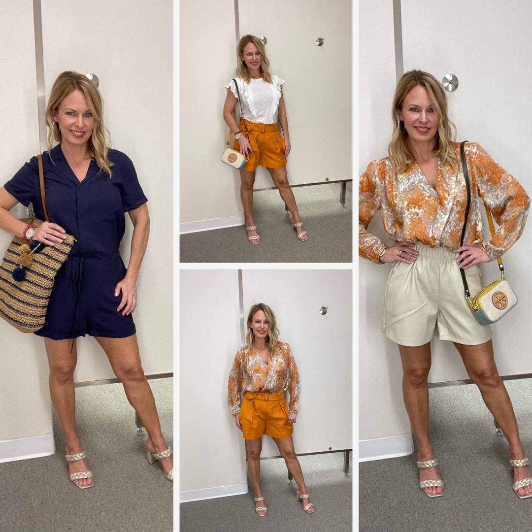 Four Outfits with Shorts Women Over 40 Can Wear