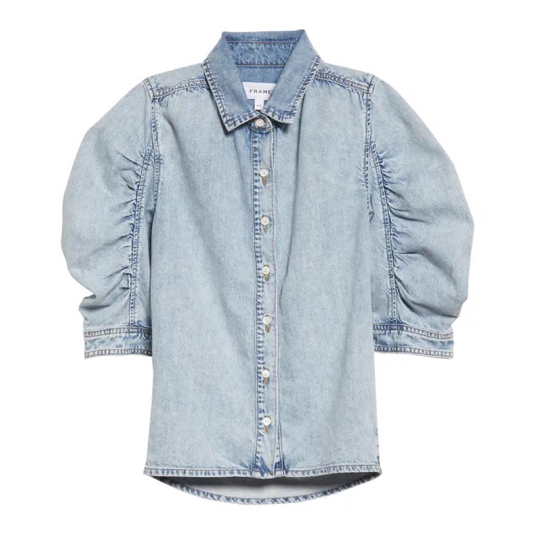 Puff Sleeve Denim Shirt | Frame