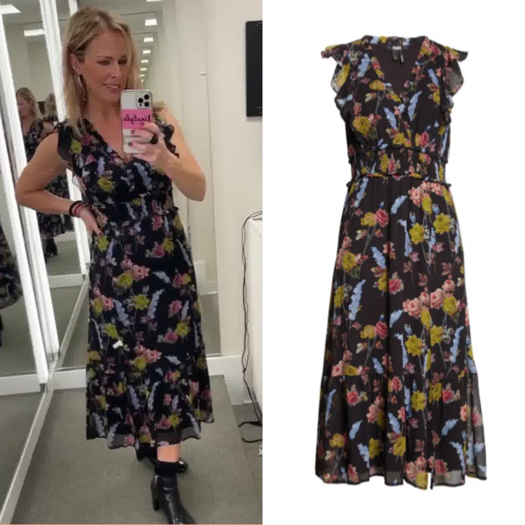 Katharina Sleeveless Silk Chiffon Dress | Paige