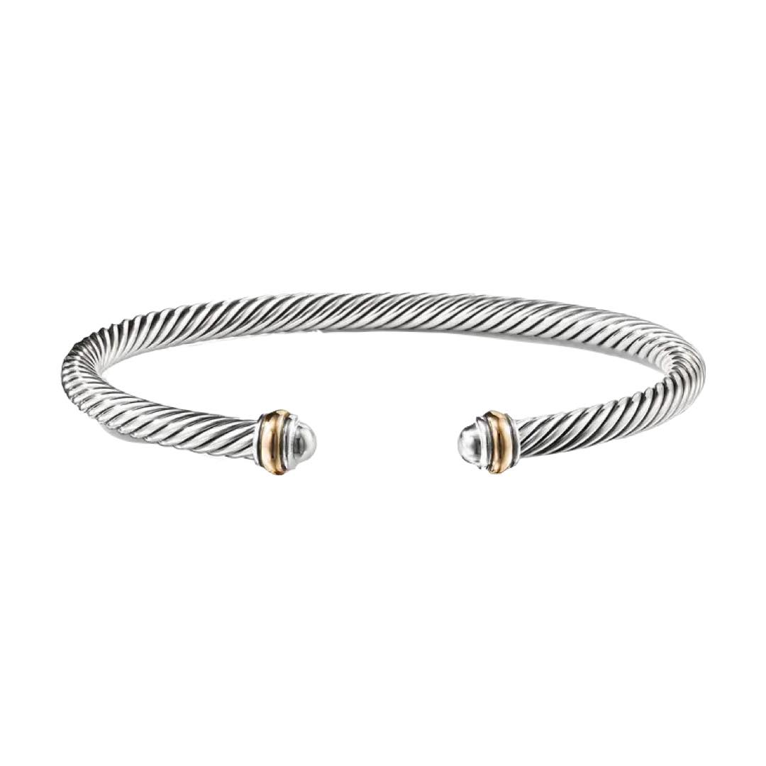 Cable Classics Bracelet with 18K Gold, 4mm | David Yurman