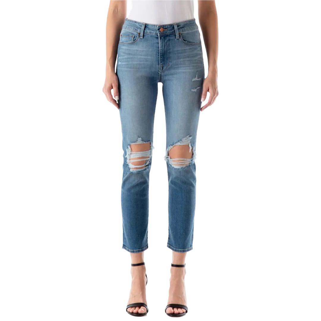 Cher High Waist Crop Ankle Straight Jeans | Fidelity Denim