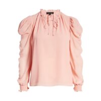 Puff Shoulder Tie Neck Blouse | 1.State