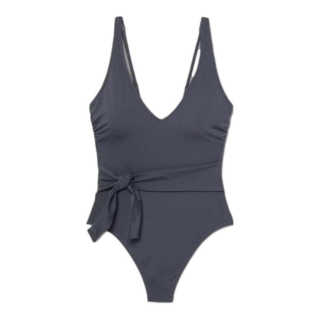 Women's Plunge Tie-Front Wrap One Piece Swimsuit- Shade & Shore™