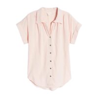 Linen Blend Camp Shirt | Caslon®