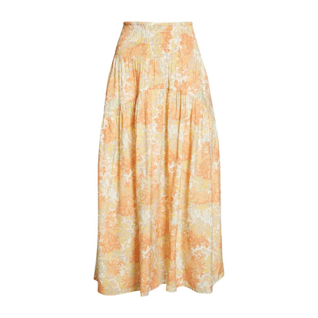 Garden Smocked Tiered Maxi Skirt | Vince