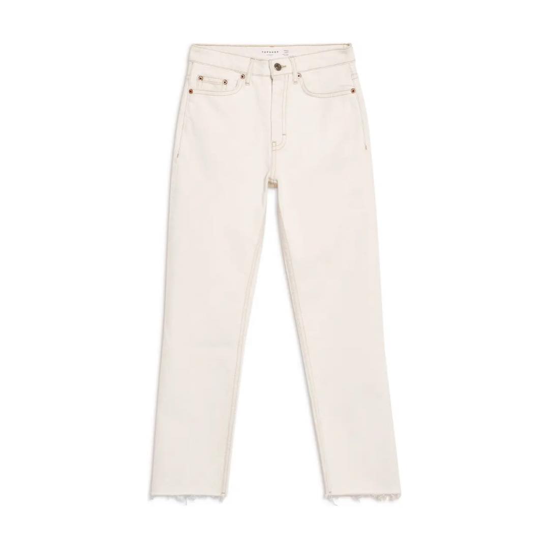 Straight Leg Raw Hem Jeans | TopShop