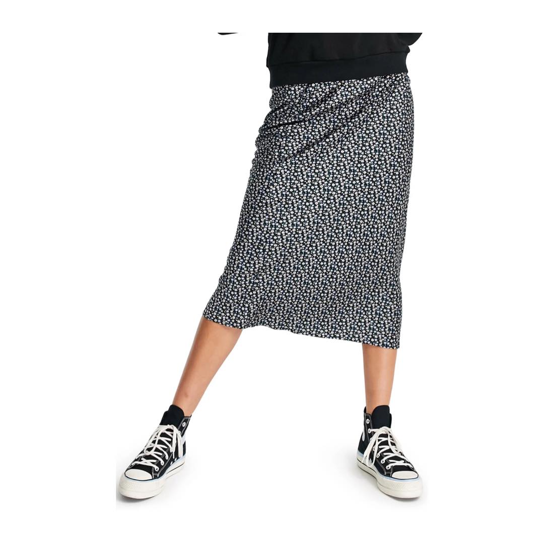 Ditsy Print Bias Satin Midi Skirt | TopShop
