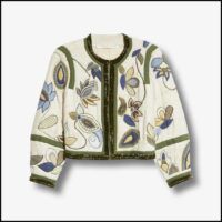 Benica Floral Embroidered Silk Jacket by Veronica Beard