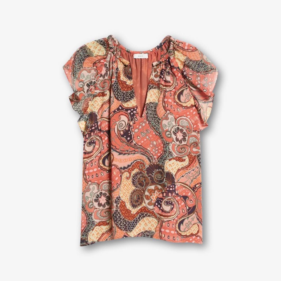 June Paisley Silk Blouse by A.L.C