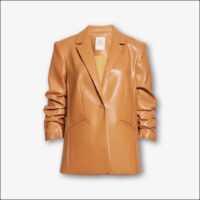 Kylie Faux Leather Blazer by Cinq À Sept