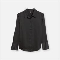 Satin Button-Up Shirt by Halogen