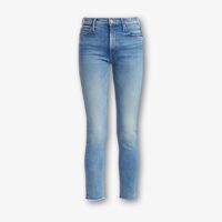 Mother The Dazzler Crop Fray Hem Skinny Jeans