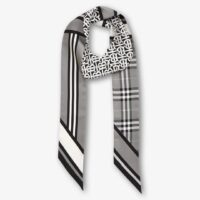 Burberry Montage Print Silk Skinny Scarf