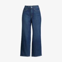 Cropped Wide High Rise Straight Jeans by Free Assembly