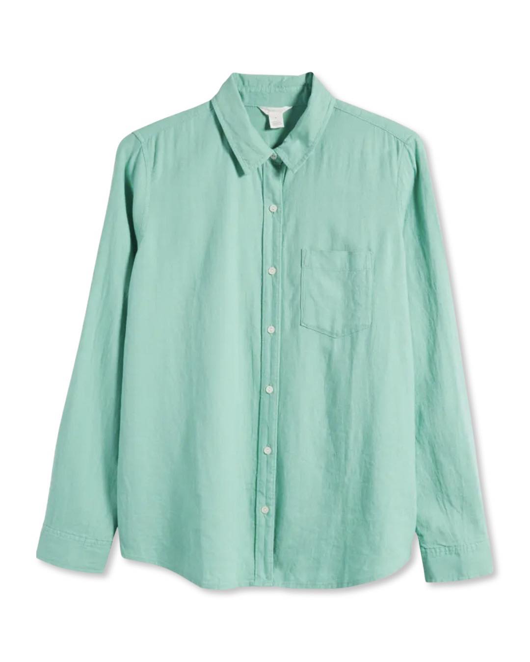 Casual Linen Blend Button-Up Shirt by Caslon