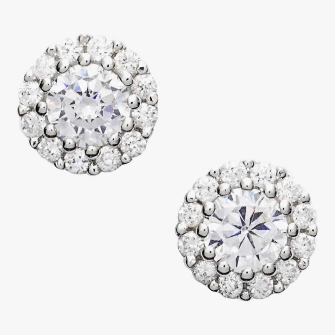 Precious Metal Plated Cubic Zirconia Stud Earrings by Nordstrom