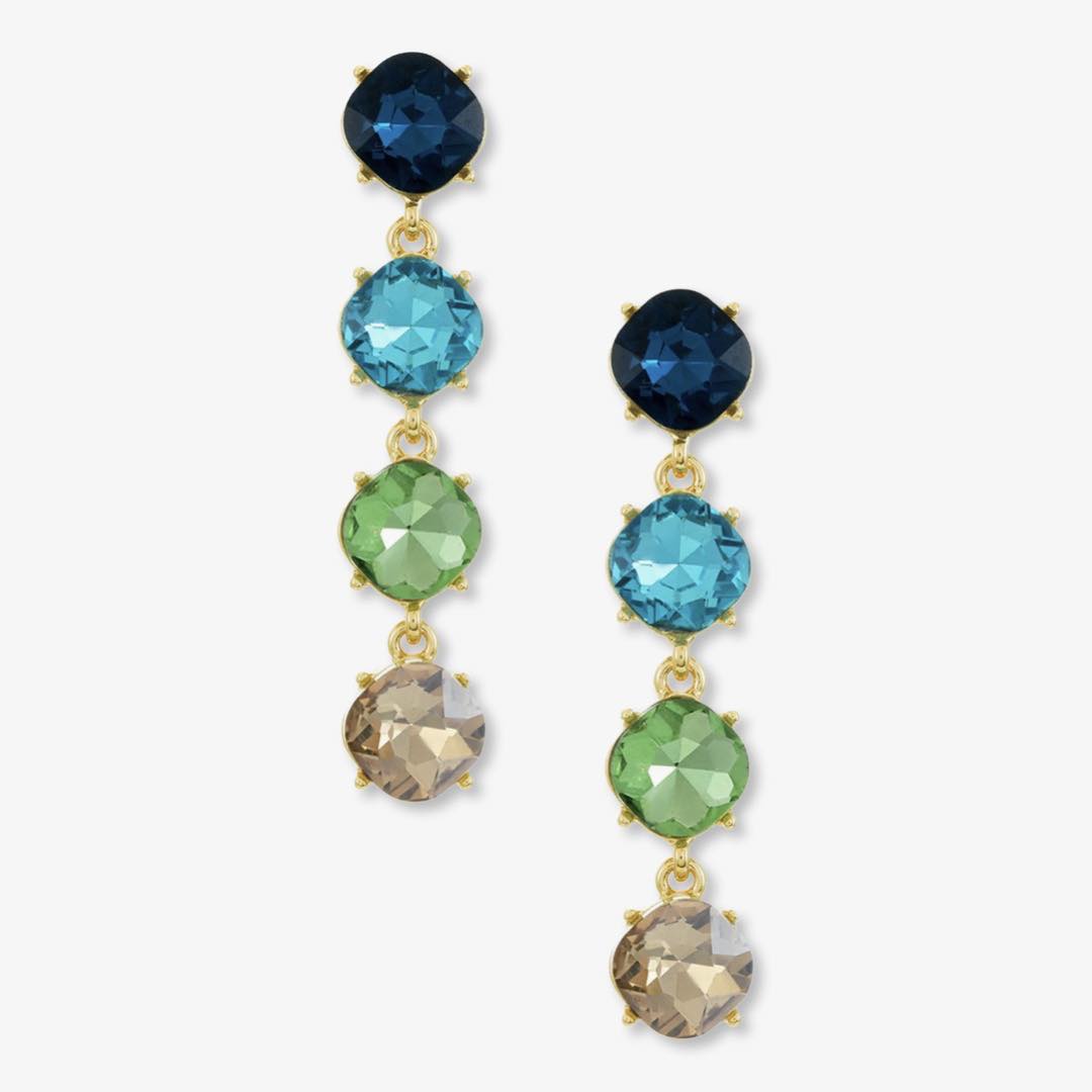 Four the Money Crystal Drop Earrings by Ettika