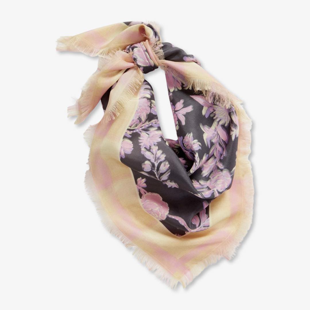 Print Square Silk Scarf by Treasure & Bond