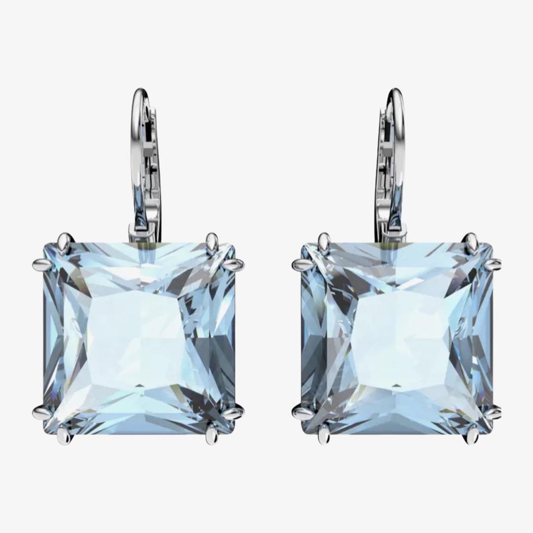 Millenia Square Crystal Drop Earrings by Swarovski