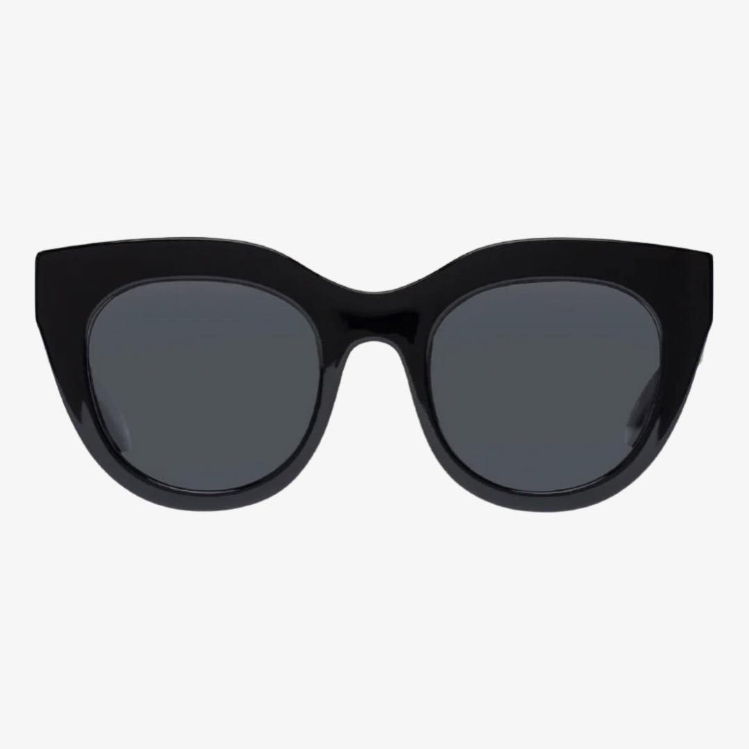 Oversized Round Cat-eye Black Sunglasses by Le Specs