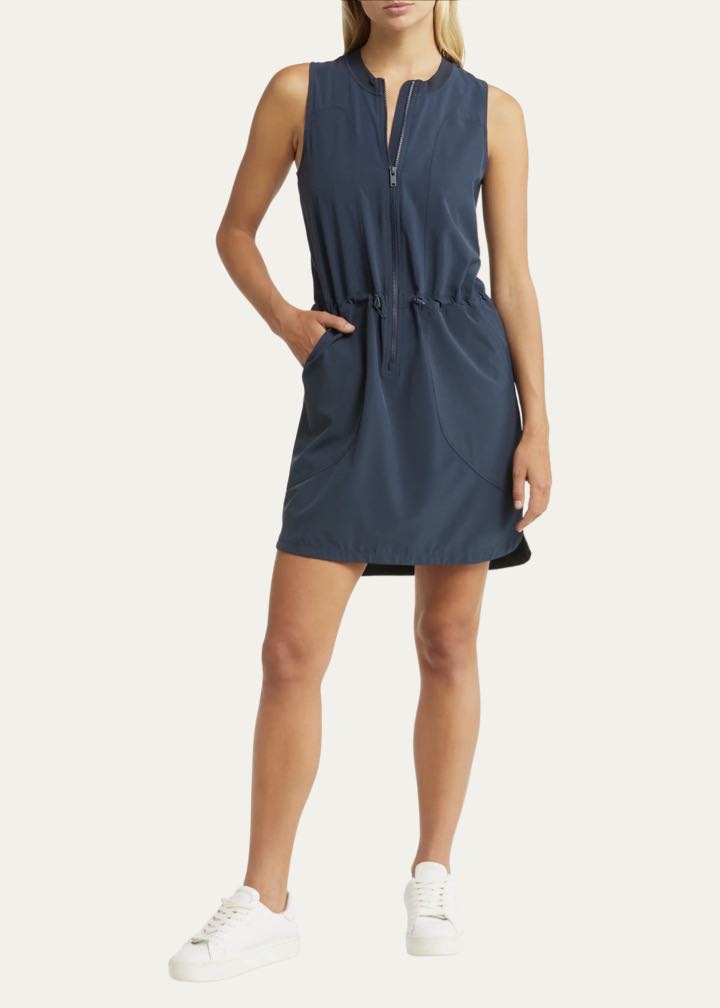 Getaway Front Zip Utility Dress by Zella