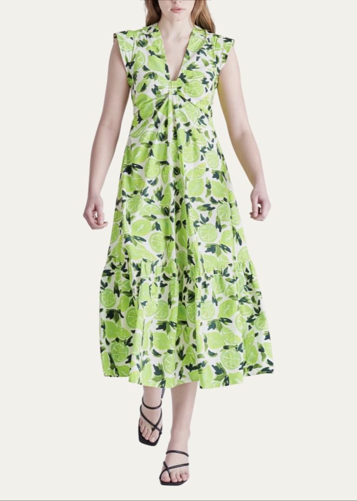 Amanda Lime Print Maxi Dress by Steve Madden