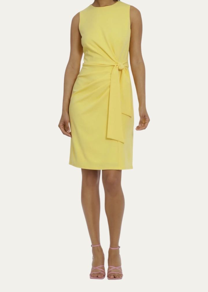 Sleeveless Wrap Midi Dress by Maggy London