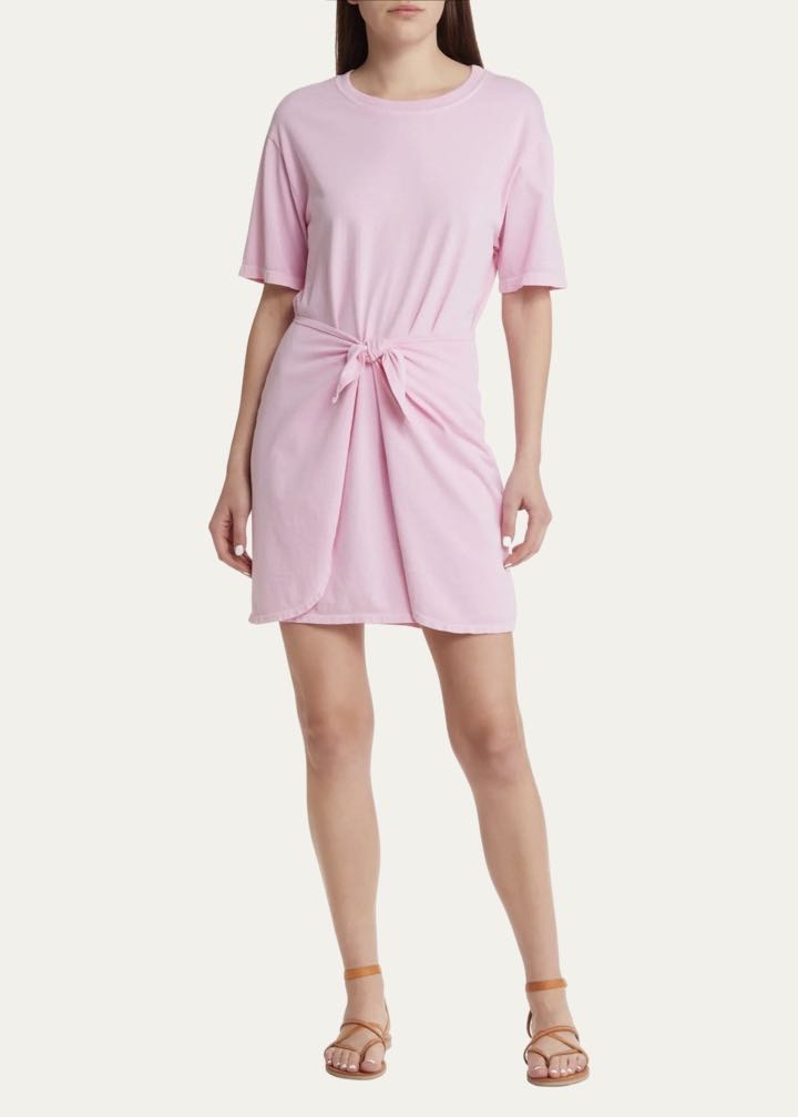 Emme Tie Front Cotton T-Shirt Dress by Xirena