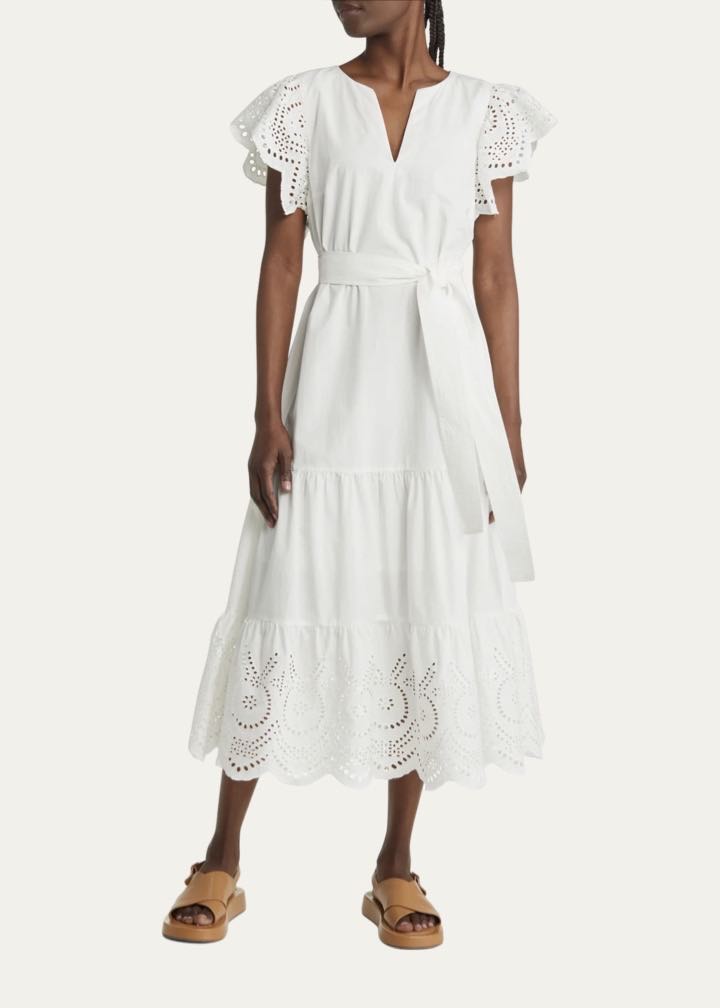 Gia Eyelet Embroidered Cotton Midi Dress by Rails