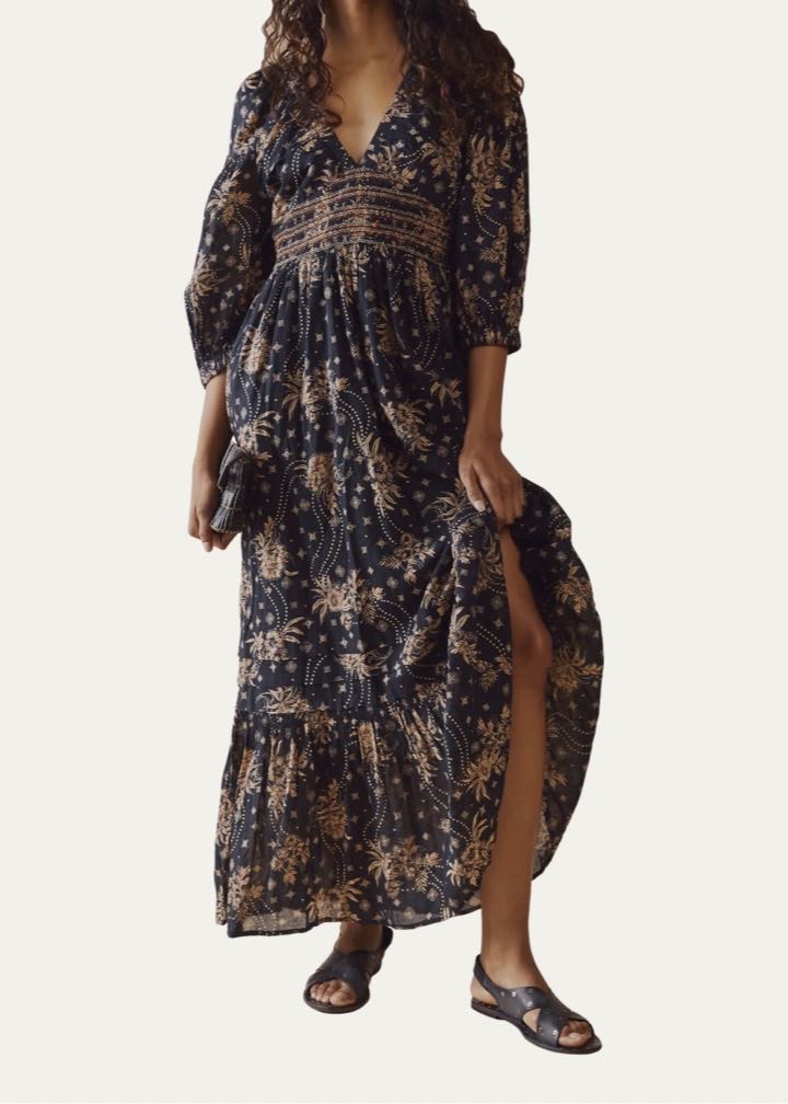 Golden Hour Smocked Bodice Cotton Maxi Dress by Free People