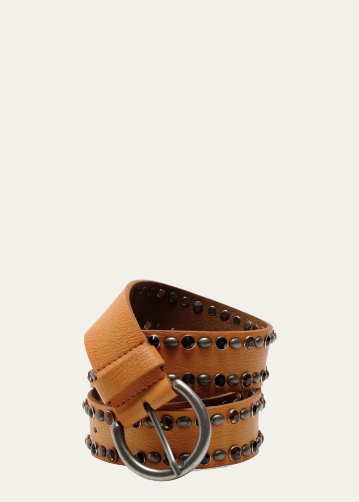 Rockaway Stud Leather Belt by Free People