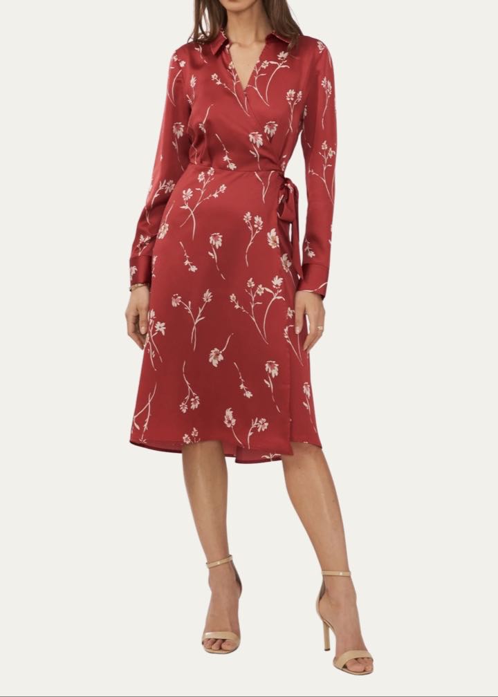 Long Sleeve Faux Wrap Midi Shirtdress by Halogen®
