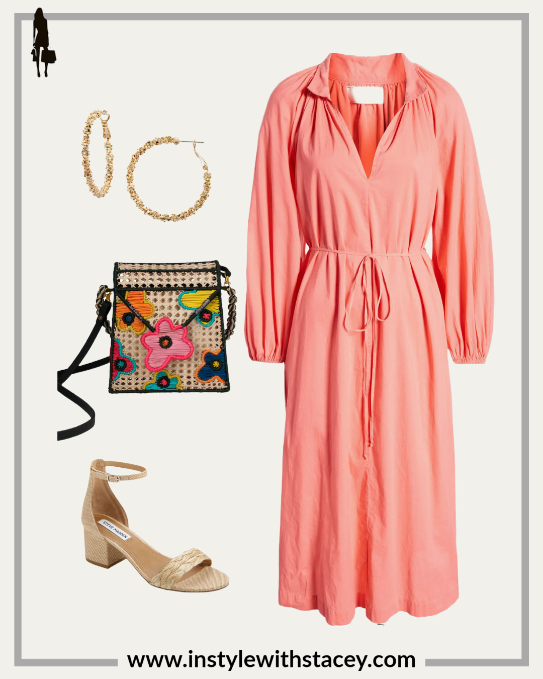 Make A Statement In This Laid Back Coral Cotton Dress With Its Polished Aesthetics