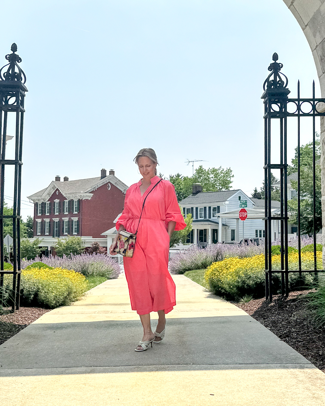 Make A Statement In This Laid Back Coral Cotton Dress With Its Polished Aesthetics