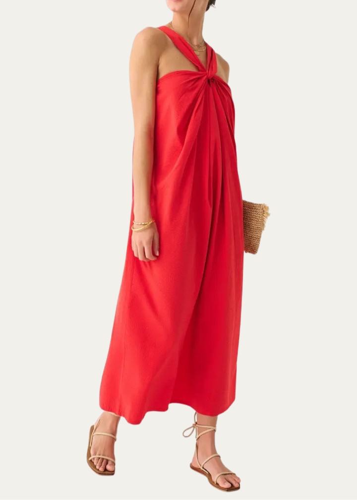 Bay Twist Seersucker Halter Dress by Faherty