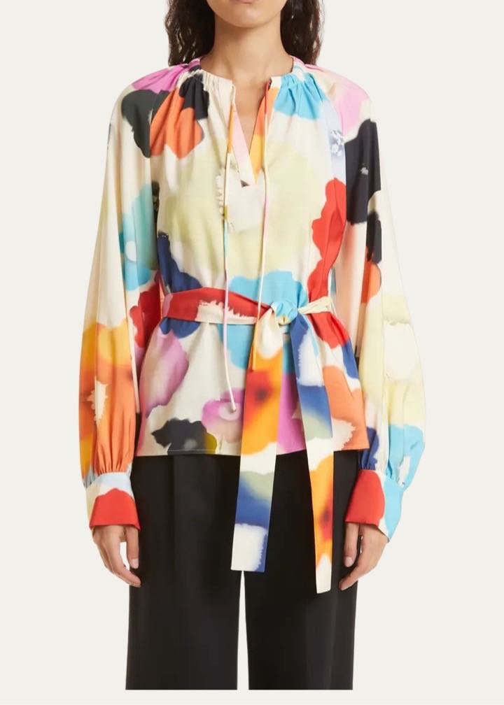 Vianna Tie Dye Floral Blouse by Stine Goya