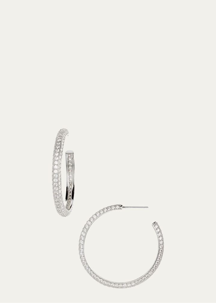 Cubic Zirconia Pavé Hoop Earrings by Nordstrom