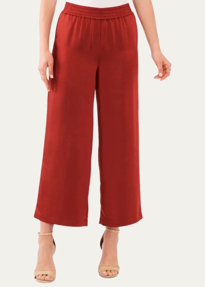 Crop Wide Leg Pull-On Pants by Vince Camuto