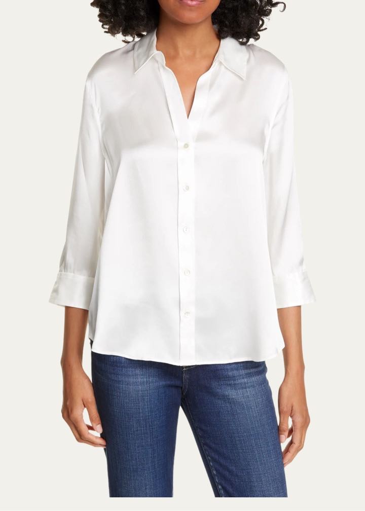 Dani Silk Charmeuse Blouse by L'agence