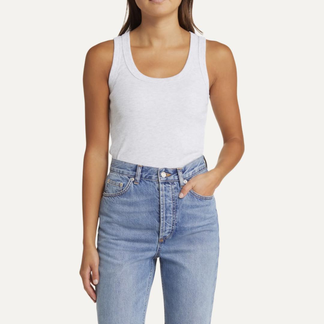 Longline Rib Tank by Topshop