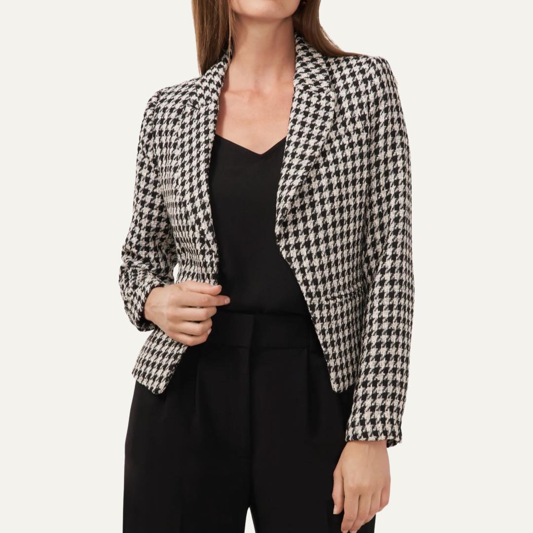 Houndstooth Crop Blazer by Halogen®
