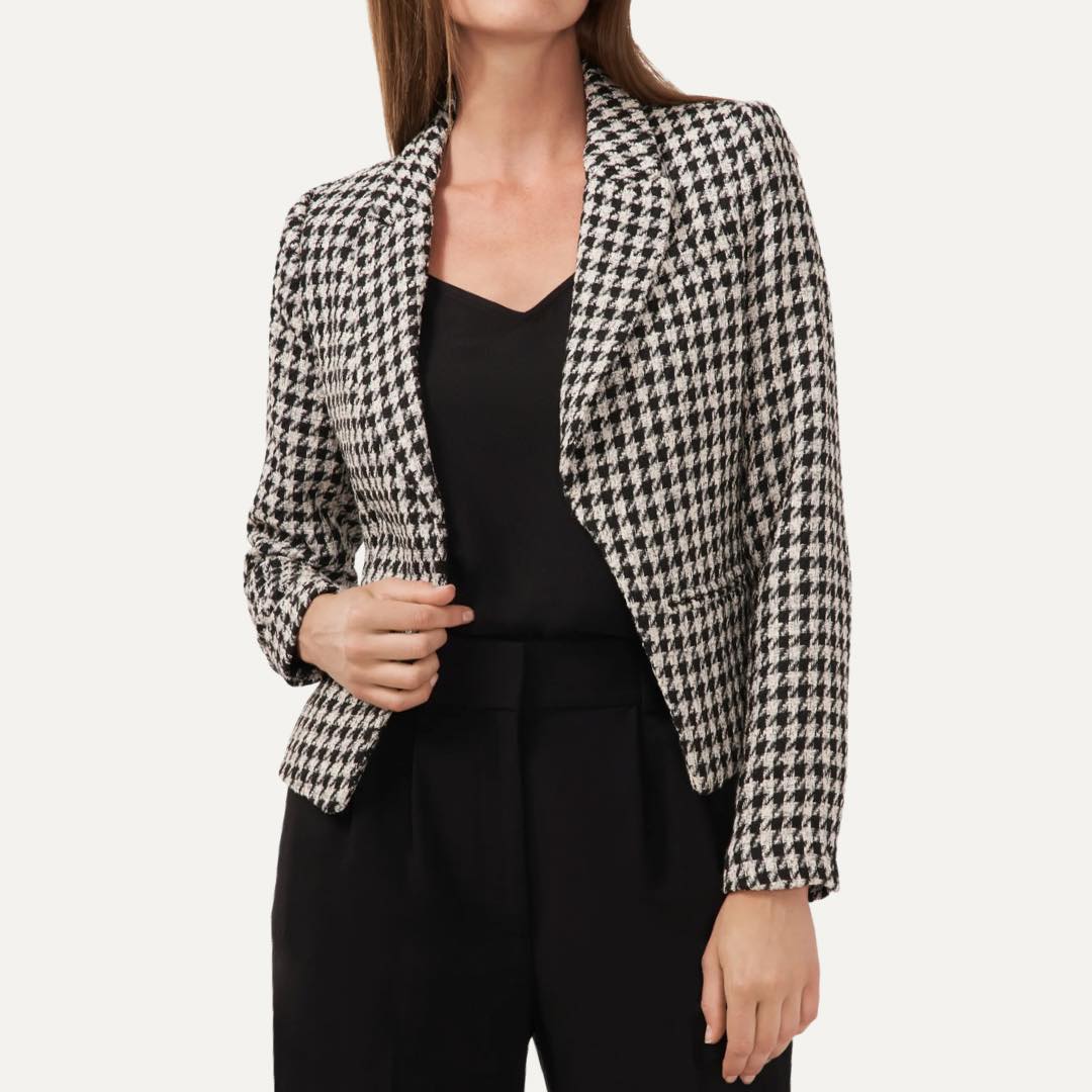 Houndstooth Crop Blazer by Halogen®