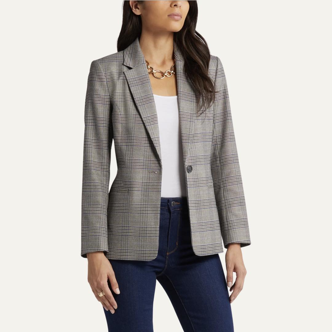 Glen Plaid One-Button Blazer by Halogen®